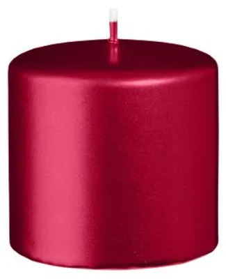 Produktbild von Stumpenkerzen Metallic Matt Weihnachtsrot Rot 70 x Ø 70 mm, 12 Stück