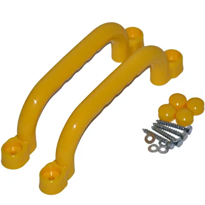 Produktbild von Kunststoff Handgriffe Gelb 2er Set für Spielturm inkl. Schrauben