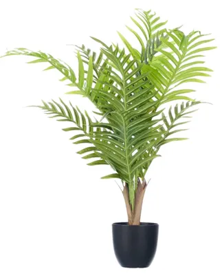 Produktbild von IBERGARDEN Zimmerpflanze Zimmerpalme 60 cm Künstliche Pflanze Kunstpflanze mit schwarz Topf