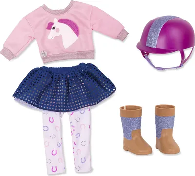 Produktbild von Glitter Girls - Galoppieren und leuchten! - Einhorn Pullover & Leggings - Reitsport-Outfit - Helm & Reitstiefel - 3 Jahre +