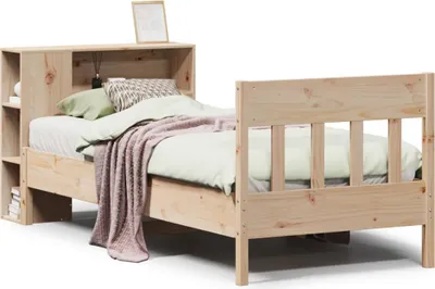 Produktbild von vidaXL Bücherregalbett ohne Matratze 75x190 cm Massivholz Kiefer