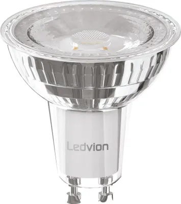 Produktbild von Ledvion - GU10 LED Spot Dimmbare, 5W, 4000K, 354 Lumen, Vollglas, LED Glühbirnen Value Pack