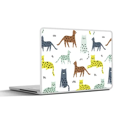 Produktbild von MuchoWow® Laptop Aufkleber Sticker Cover Wilde Tiere - Katze - Dschungel 40x30 cm - Laptop Dekoration - Selbstklebend