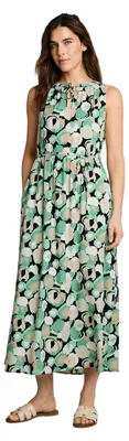 Produktbild von TOM TAILOR Damen Kleid ärmellos mit Allover-Print, Bindegürtel und Eingriffstaschen Regular Fit