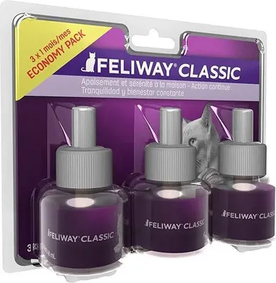 Productafbeelding van Feliway Klassieke navuldiffusor, 48 ml, 3 stuks, transparant. Transparant, one size