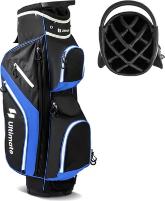Zdjęcie produktu dla Torba golfowa COSTWAY, torba na wózek golfowy z 14 przegrodami, torba golfowa z pokrowcem przeciwdeszczowym, 9 kieszeni, torba na lodówkę i uchwyt na parasol, torba caddy dla mężczyzn i kobiet