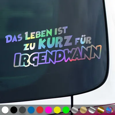 Produktbild von PantherPixel Das Leben Ist Zu Kurz Aufkleber Für Irgendwann Reisen Sticker Auto Geschenkidee Farbe Oilslick-Hologramm