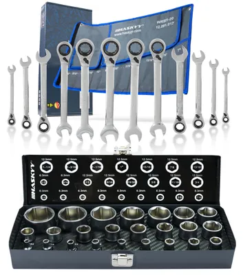Productafbeelding van Inch gereedschapsset dopsleutels 5/32"-1.1/4" ratelsleutels 36-delig