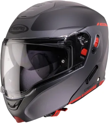 Image de CABERG HORUS X RAY noir mat-gris métallisé-rouge fluo XS XS en rouge/noir