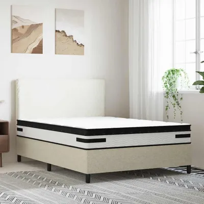 Zdjęcie produktu dla VidaXL 3206435, Materac sprężynowy, Średni, Czarny, Biały, Poliester, Dorośli, Poliester
