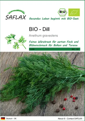 Produktbild von SAFLAX - BIO - Dill - Anethum graveolens - 700 Samen