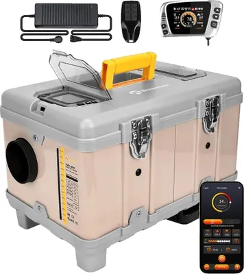 Image de Chauffage diesel à air, régulation automatique de la température, connectivité Bluetooth, 8 kW