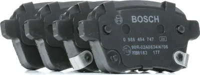 Produktbild von BOSCH Bremsbeläge Satz Hinten für OPEL Corsa E Schrägheck (X15) 0 986 494 747