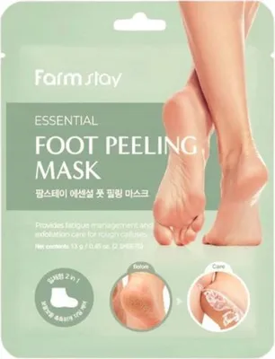 Produktbild von FARMSTAY Essential Fußmaske, Peeling-Socken 2x13g
