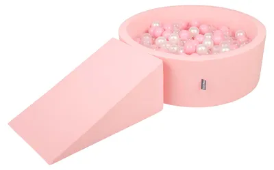 Produktbild von KiddyMoon Spielplatz Aus Schaumstoff Mit 200 Bälle 7cm Hindernisläufen Rund Bällebad Mit Zwickel Element Für Babys Und Kinder