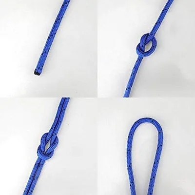 Image de Corde multifonction en nylon bleue de 20 m, épaisseur 8 mm, très résistante