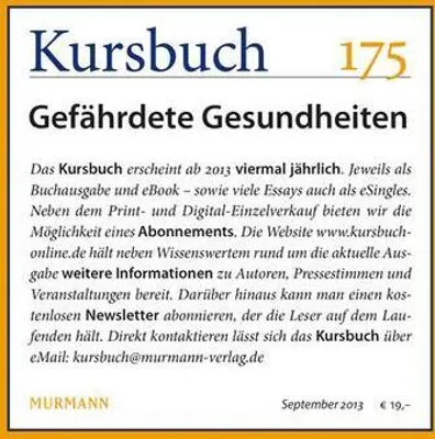 Obrázek produktu pro Kursbuch Nr. 175