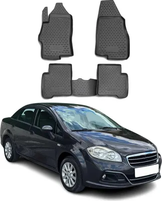 Obrázok produktu pre 2007-2021 Fiat Linea podlahové rohože TPE čierne 4 ks