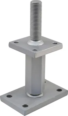 Obrázok produktu pre Pitzl stĺpikový držiak 10921.1406, držiak stĺpika, podperná pätka, kotva do zeme, nastaviteľný, oceľ ZiNiP, odolná konštrukcia, 345-405 mm, ETA certifikát