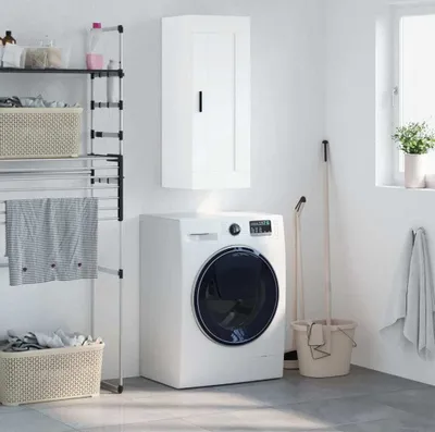 Obrázek produktu pro vidaXL Nástěnná skříňka bílá 34,5x34x90 cm Dřevěný materiál