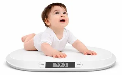Image de Pèse-bébé - Multifonctionnel - ABS - jusqu'à 20 kg - Haute précision - Blanc