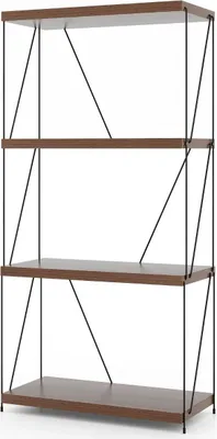 Immagine prodotto di Scaffale in piedi a 4 livelli con struttura in metallo Scaffale per libreria industriale 60 x 29,5 x 105 cm