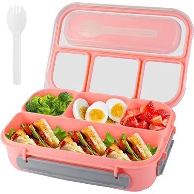 Bento Lunchbox 4 Fächer 1300 ml BPA-frei rosa