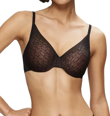 Obrázek produktu pro Triumph Signature Sheer, Měkký košíček, Černá, Kostice, Vzorovaný, Ženy, Záda