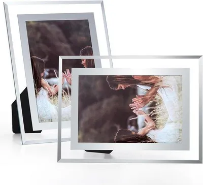 Obrázok produktu pre Sada 2 ks fotorámikov so sklom, 13 x 18 cm, strieborná