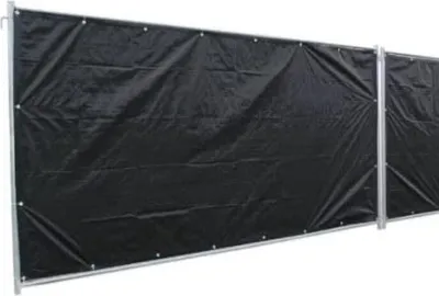 Produktbild von 20 x Bauzaunplane 1,76 x 3,41 m geöst schwarz