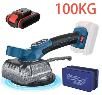 Produktbild von Fliesenvibrator 100 kg - kabellose Fliesen-Nivelliermaschine - Handgerät - einstellbare Vibrationsfrequenz - für Wand- und Bodenfliesen - mit Akku