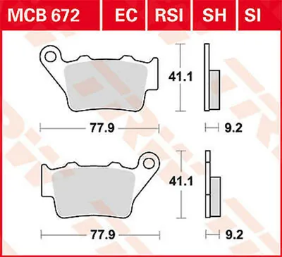 Immagine prodotto di TRW Set di pastiglie freno MCB672 Superdual Octane F 620 LC4 WRE125 604 RS G650 Xmoto E65X FC600 Scou