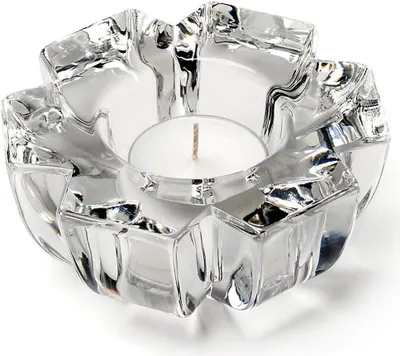 Produktbild von Teelichthalter Heaven Schneeflocke 10,5cm, aus Bleikristall