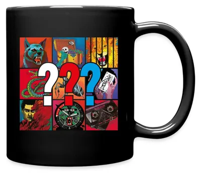 Produktbild von Spreadshirt Die Drei Fragezeichen Covermotive Tasse Einfarbig, One size, Schwarz