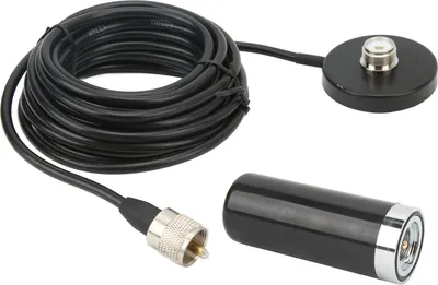Zdjęcie produktu dla Antena do radia samochodowego, 136-174 MHz, 400-480 MHz, dwuzakresowa, czarna, złącze M, interfejs zasilacza