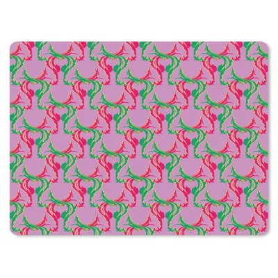 Produktbild von MuchoWow® Mauspad Mousepad Hirsche - Muster - Lila 23x19 cm - Mousepads - Maus Mat - Pad - Mausunterlage - Schreibtischunterlage - Mauspad