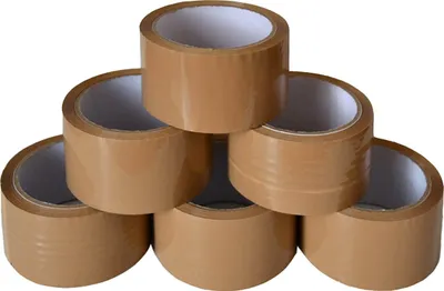 Produktbild von KUSNEZOV Klebeband Paketband Packband BRAUN LOW NOISE leise abrollend 50 mm x 66 Meter - 6 Rollen