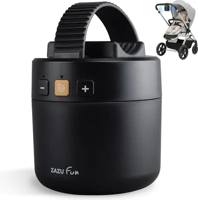 Immagine prodotto di Dondolo per passeggino con sensore di pianto - Elettrico - 5 velocità - Timer di 40 minuti - USB - Ricaricabile - Adatto per passeggini e carrozzine - Nero