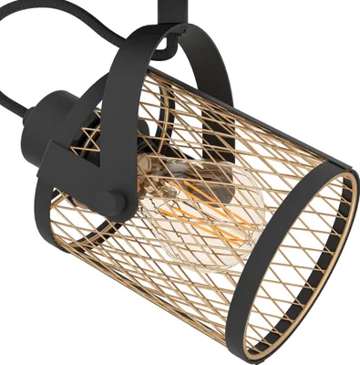 Obrázok produktu pre Bodové svietidlo Eglo 43533 DELLOW E27 3x40W čierne/mosadz