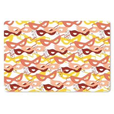 Produktbild von MuchoWow® Schreibtischunterlage Maske - Muster - Karneval 60x40 cm - XXL Mauspad - Großes Mauspad