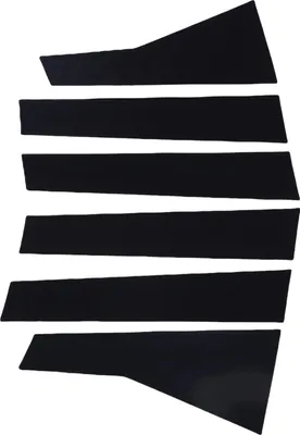 Productafbeelding van 6 stuks afdekking voor de raamkolommen van autodeuren, buitenbekleding van PC-materiaal, decoratieve vervanging voor CR-V 2017–2022, zwart