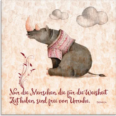 Produktbild von ARTland Glasbild Lebensweisheit Zeit Größe: 20x20 cm
