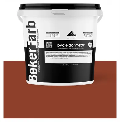 Zdjęcie produktu dla Nawierzchniowa Farba na Dach do Gontu i Papy Bekerfarb Ceglasty 10l