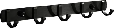 Obrázek produktu pro CANDeal Pokoj Hliníkový nástěnný háček Rail Coat Hook Nerezová kolejnice na ručníky 5 háčků 36,5 cm