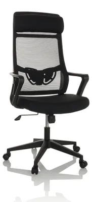 Produktbild von hjh OFFICE Home Office Bürostuhl NEKEO Schreibtischstuhl mit Armlehnen Stoff / Netzstoff Drehstuhl