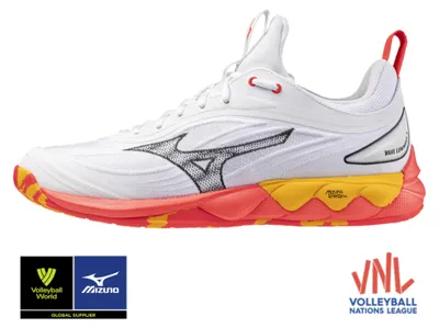 Image de Mizuno WAVE LUMINOUS 3 White/Fiery Coral 2/Citrus White/Fiery Coral 2/Citrus 44.5