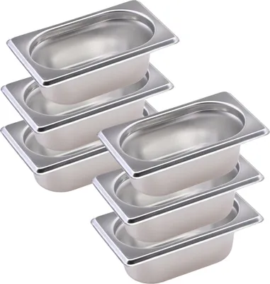 Immagine prodotto di 6 pezzi contenitori GN 1/9 65 mm -