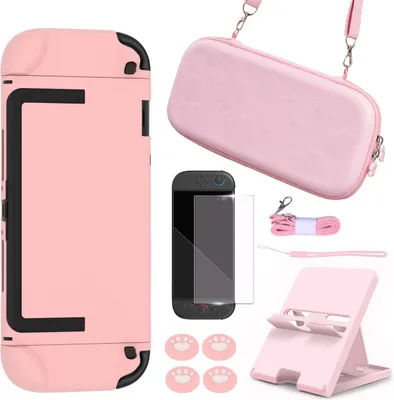 Zdjęcie produktu dla INF Sakura Zestaw Ochronny Kompatybilny z Switch 2: Etui EVA, Szkło, Podstawka i Nakładki