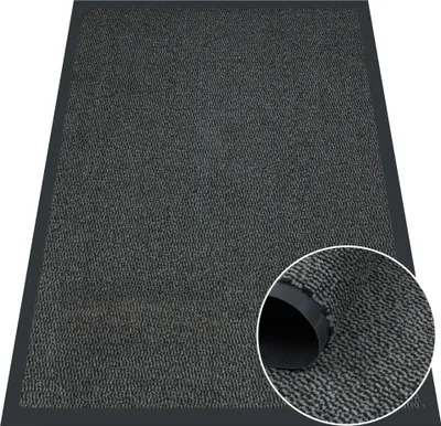 Produktbild von Fußmatte - Für Innen und Außen - 120x180 cm - Grau - Rutschfest - Für Zuhause, Büro, Laden, Hotel - Einfach zu Reinigen - BRUNO