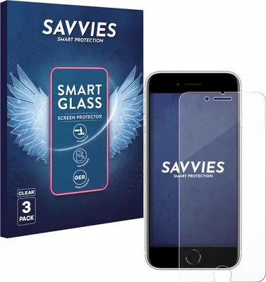 Produktbild von 3x Savvies Schutzglas Folie für Apple iPhone SE 3 2022 9H Panzer Schutzfolie Glas Displayschutz klar transparent